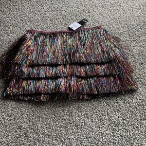 Nasty Gal Fringe Multicolored Shorts